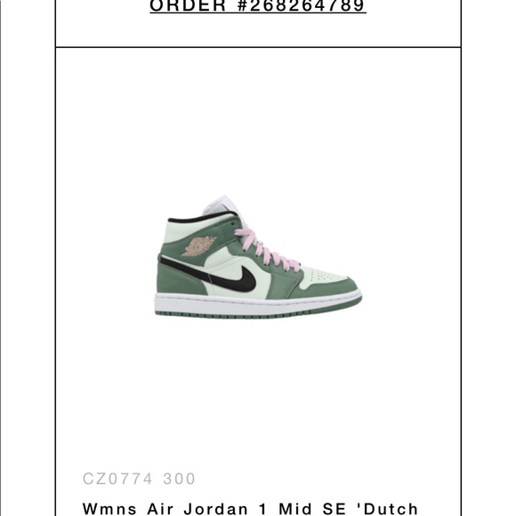 Sold** Authentic Air Jordan 1 SE Dutch Green - Picture 10 of 10